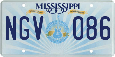 MS license plate NGV086