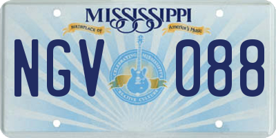 MS license plate NGV088