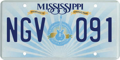 MS license plate NGV091