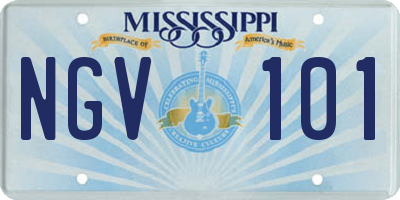 MS license plate NGV101
