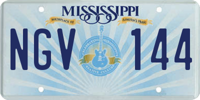 MS license plate NGV144