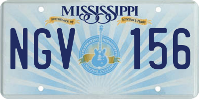 MS license plate NGV156
