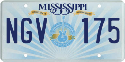 MS license plate NGV175
