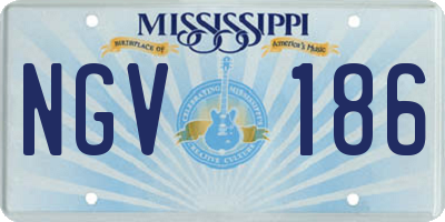 MS license plate NGV186