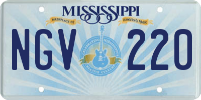 MS license plate NGV220