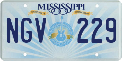 MS license plate NGV229