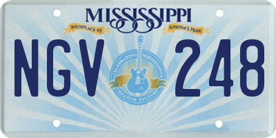 MS license plate NGV248