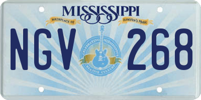 MS license plate NGV268