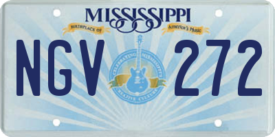 MS license plate NGV272