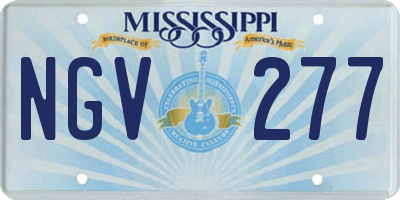 MS license plate NGV277