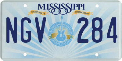 MS license plate NGV284