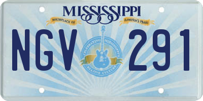 MS license plate NGV291