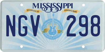 MS license plate NGV298