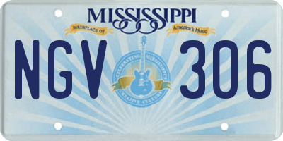 MS license plate NGV306