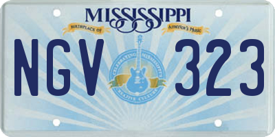 MS license plate NGV323