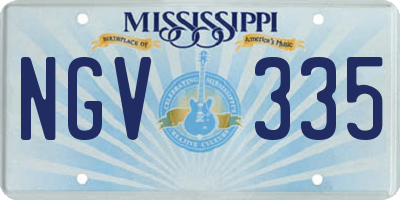 MS license plate NGV335