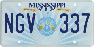 MS license plate NGV337