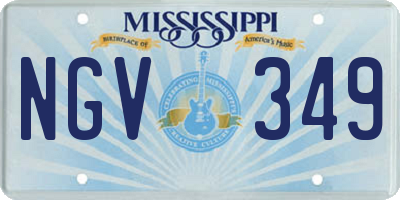 MS license plate NGV349