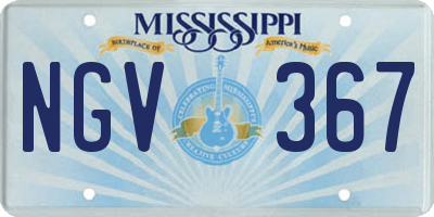 MS license plate NGV367