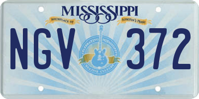 MS license plate NGV372