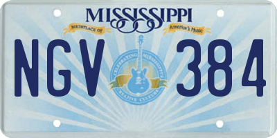 MS license plate NGV384