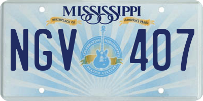 MS license plate NGV407