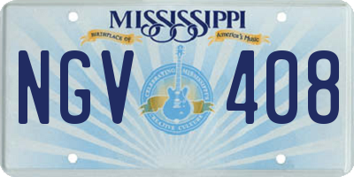 MS license plate NGV408