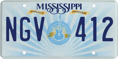 MS license plate NGV412