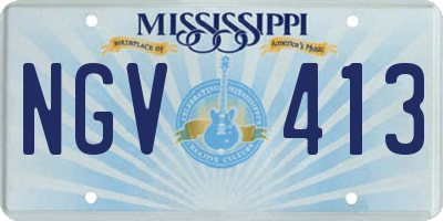 MS license plate NGV413