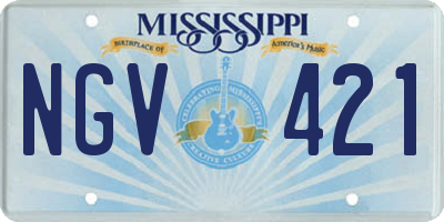 MS license plate NGV421