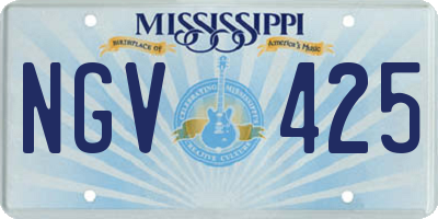 MS license plate NGV425