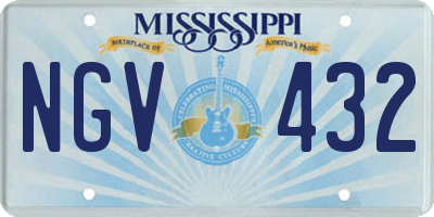 MS license plate NGV432