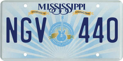 MS license plate NGV440