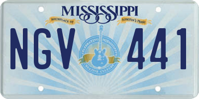 MS license plate NGV441