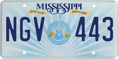 MS license plate NGV443