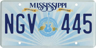 MS license plate NGV445