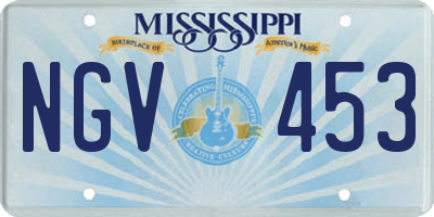 MS license plate NGV453