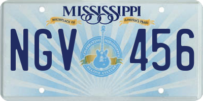 MS license plate NGV456