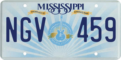 MS license plate NGV459
