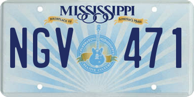 MS license plate NGV471