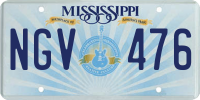 MS license plate NGV476