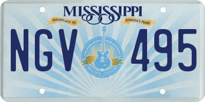 MS license plate NGV495