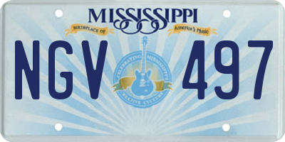MS license plate NGV497
