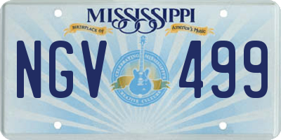 MS license plate NGV499