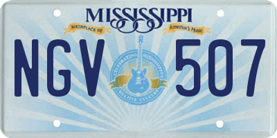 MS license plate NGV507