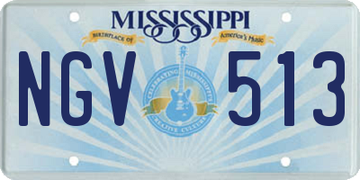 MS license plate NGV513