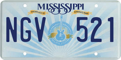MS license plate NGV521
