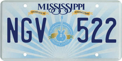 MS license plate NGV522
