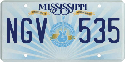 MS license plate NGV535