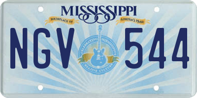 MS license plate NGV544